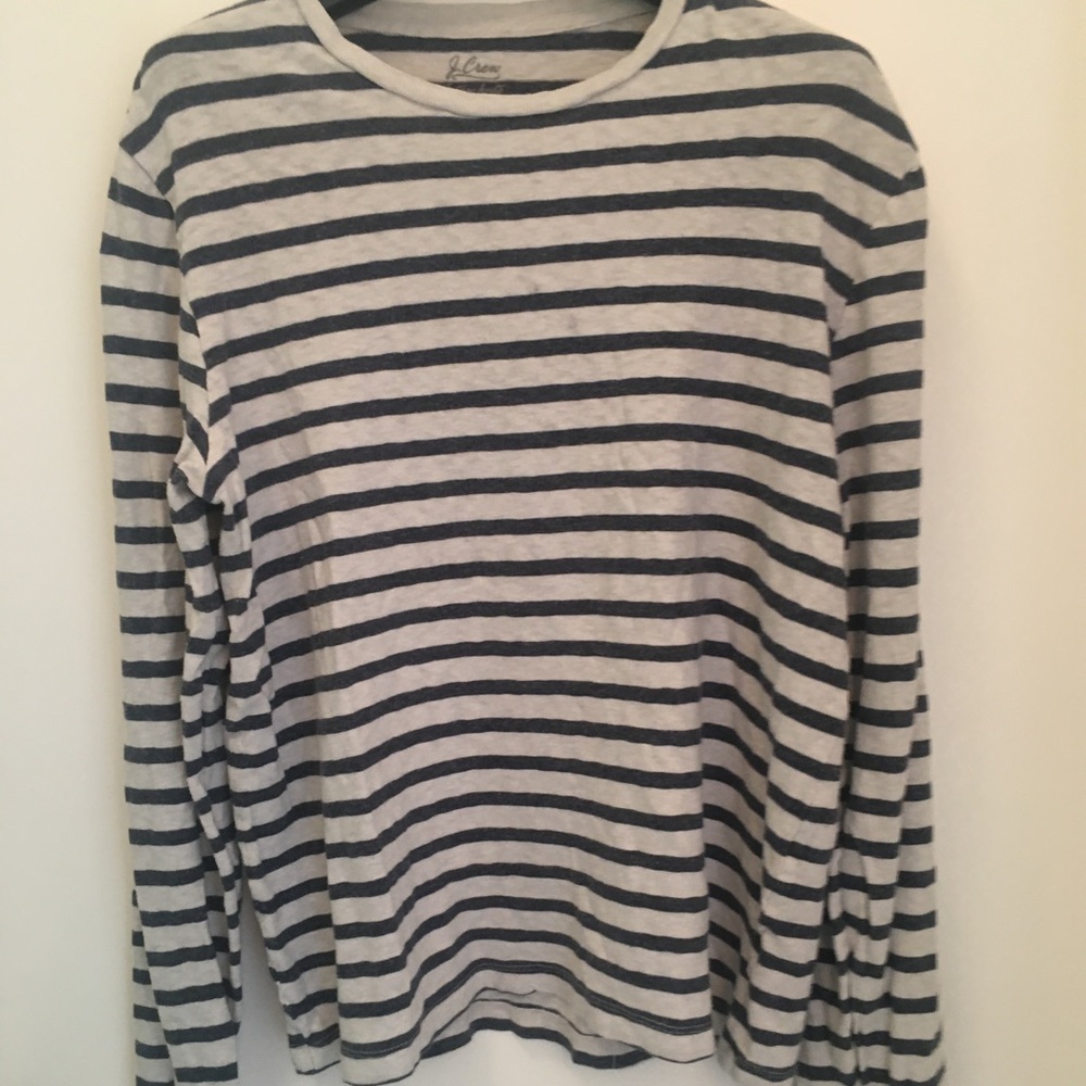 J. Crew Women's Long Sleeve Striped Tee. Size M